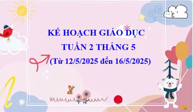 Kế hoạch giáo dục tuần 2 tháng 5 năm 2025