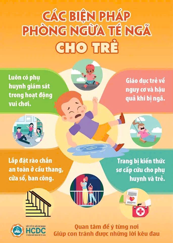 Các biện pháp phòng ngừa té ngã cho trẻ