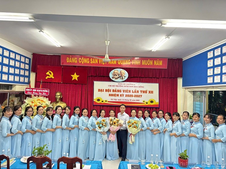 Đại hội đảng viên Chi bộ trường Mầm non Hoa Hồng lần thứ XII, nhiệm kỳ 2025 - 2027