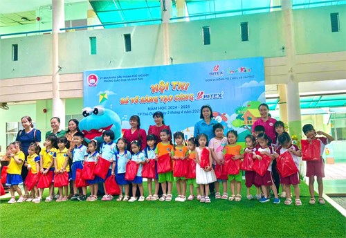 Trường Mầm non Hoa Hồng 1 cùng các bé tham gia Hội thi  Bé vẽ sáng tạo cùng Bitex 
