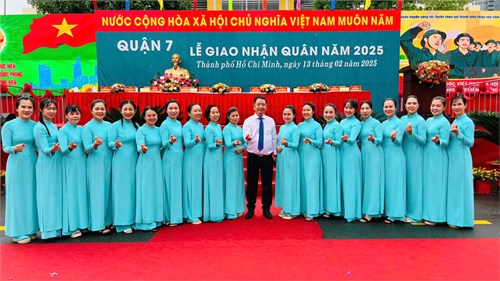 CĐCS Trường Mầm non Hoa Hồng tham gia   LỄ GIAO NHẬN QUÂN NĂM 2025  