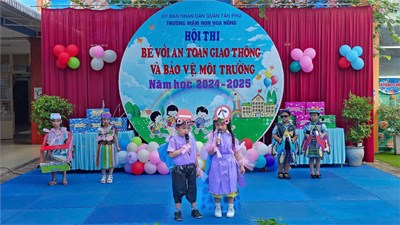 Tổ chức Hội thi “Bé với an toàn giao thông và bảo vệ môi trường” năm học 2024-2025
