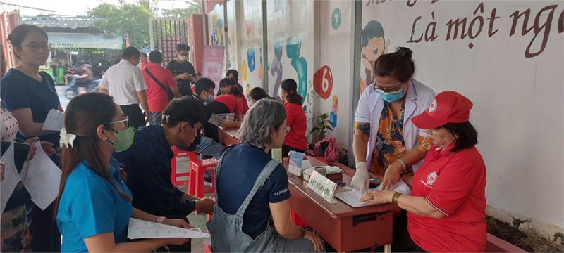 Trường mầm non Họa Mi hưởng ứng phong trào hiến máu nhân đạo tháng 02 năm 2025 do huyện Hội Chữ Thập đỏ Nhà Bè phát động.