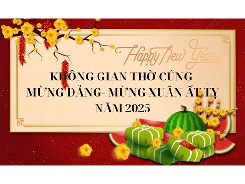 Không gian thờ cúng mừng đảng - mừng xuân ất tỵ năm 2025