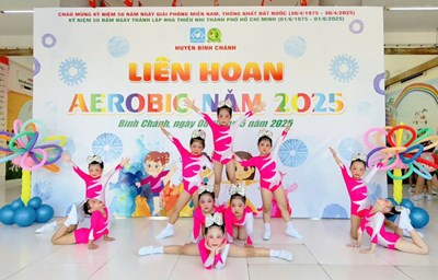 Trường mầm non hoàng anh tham gia liên  hoan erobic năm 2025