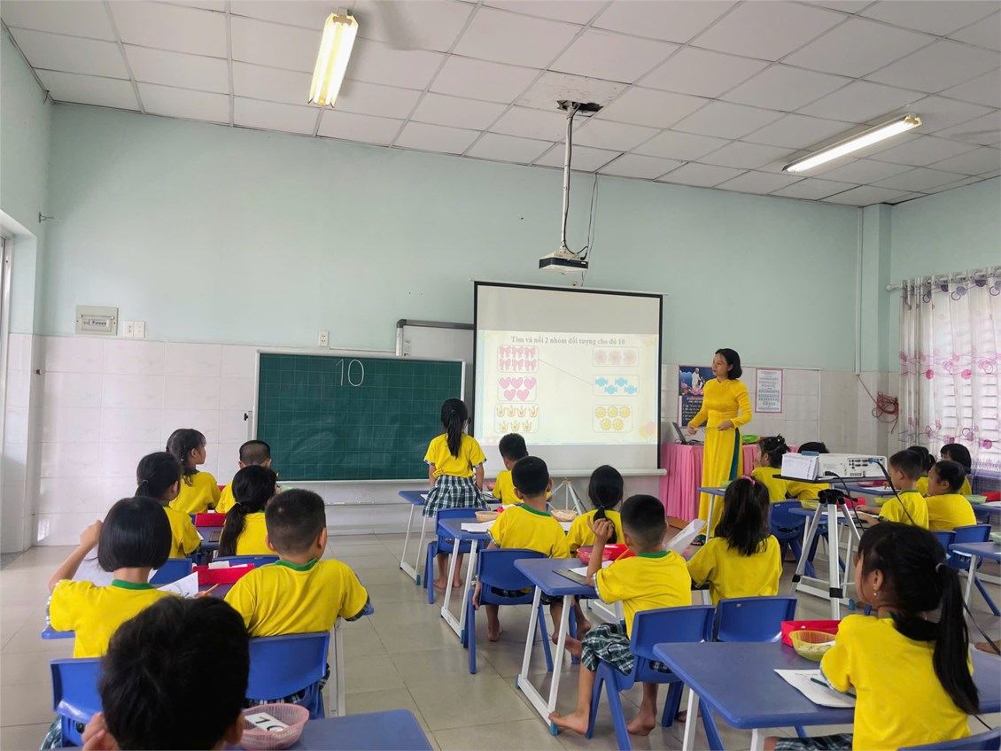 Lớp học giả định cho trẻ 5 - 6 tuổi vào lớp một