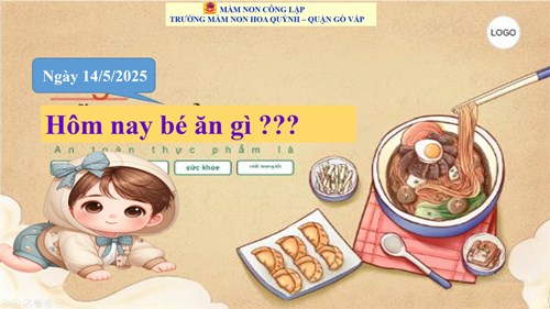 Thực đơn của bé ngày 14/5/2025
