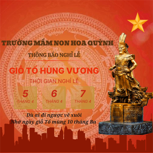 Thông báo nghỉ lễ Giỗ Tổ Hùng Vương