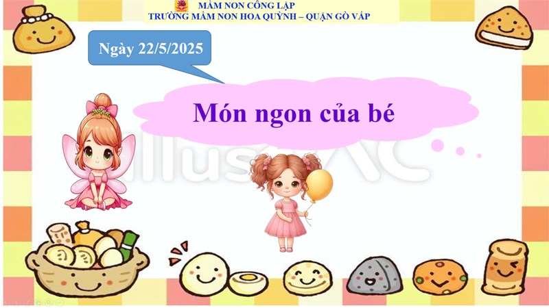 Thực đơn của bé ngày 22/5/2025