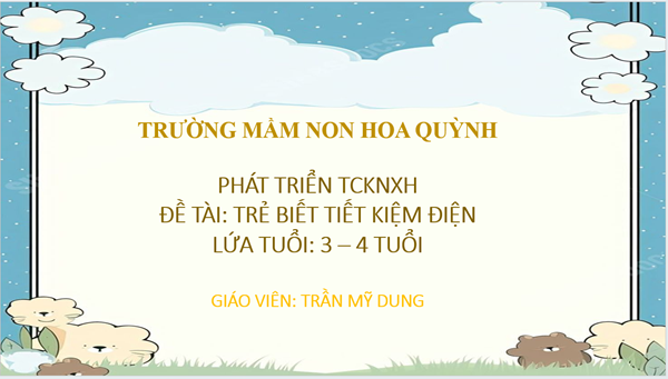 GAĐT Trẻ biết tiết kiệm điện