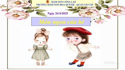 Thực đơn của bé ngày 26-4-2025