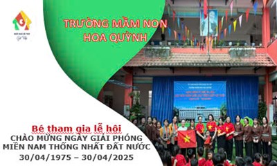 Bé tham gia lễ hội  CHÀO MỪNG NGÀY GIẢI PHÓNG MIỀN NAM, THỐNG NHẤT ĐẤT NƯỚC 