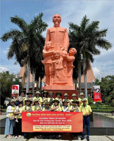 Trường mầm non hoa quỳnh tham quan 
khu di tích trường dục thanh – phan thiết
