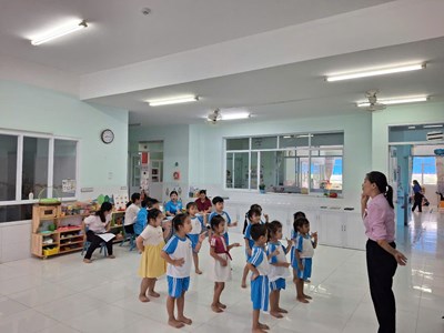 Triển khai chuyên đề: Ứng dụng CNTT trong dạy học ở trường mầm non với đề tài  Cách di chuyển của một số con vật  do cô Thùy Dung lớp Chồi 2 triển khai ngày 04/03/2025 sau khi dự tai trường MN Hoa Mai