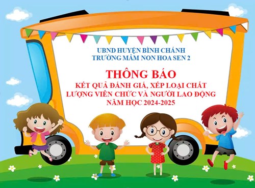 Thông báo kết quả đánh giá, xếp loại chất lượng viên chức, người lao động năm học 2024-2025