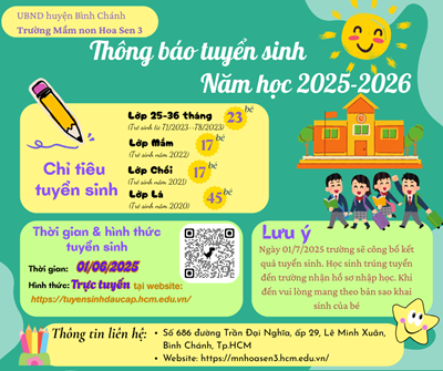 Thông báo huy động trẻ ra lớp và tuyển sinh năm học 2025-2026