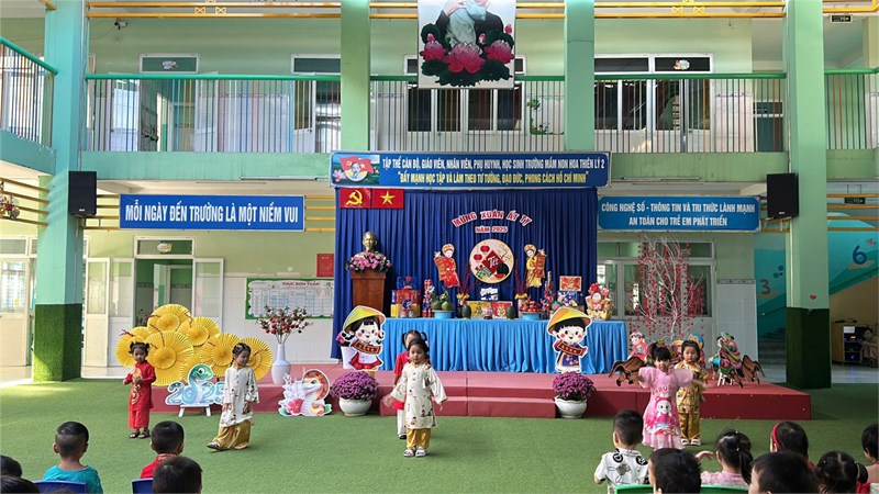 🍉🍉ngày hội bé vui đón xuân tiết mục nhảy  bánh chưng xanh  - mầm 3 biểu diễn 🌸🌸