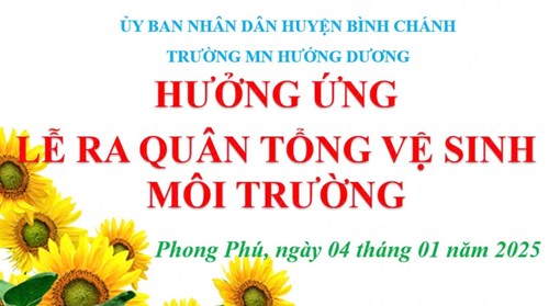 Hưởng ứng lễ ra quân tổng vệ sinh môi trường