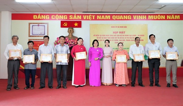 Họp mặt Kỷ niệm 135 năm ngày sinh chủ tịch Hồ Chí Minh (19/5/1890-19/5/2025)
Sơ kết 10 năm thực hiện chỉ thì số 05-CT/TW của Bộ chính trị 
Học tập và làm theo, đạo đức, phong cách Hồ Chí Minh (2016-2025)