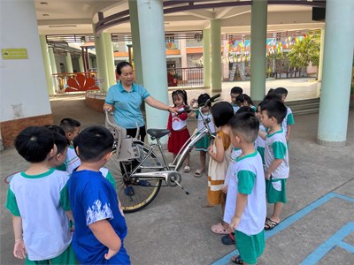 Quan sát chiếc xe đạp