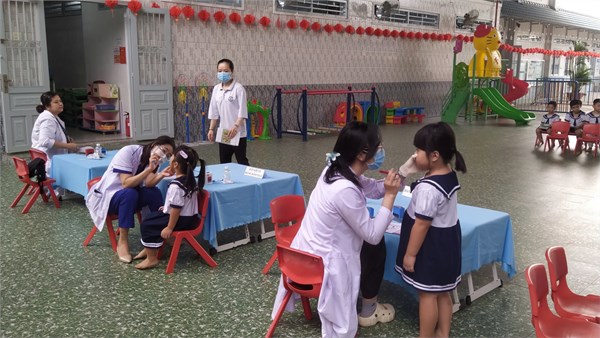 Trường MN Mai Thôn tổ chức Khám Sức Khỏe cho các bé tại trường 2025