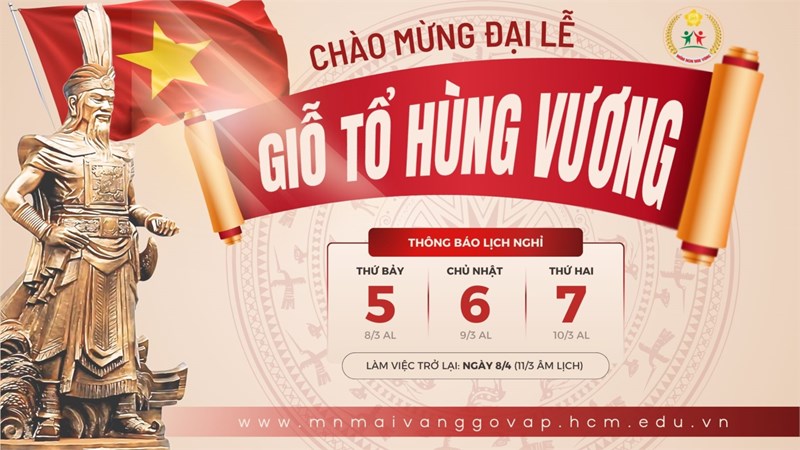 Thông báo nghỉ lễ giỗ tổ hùng vương năm 2025