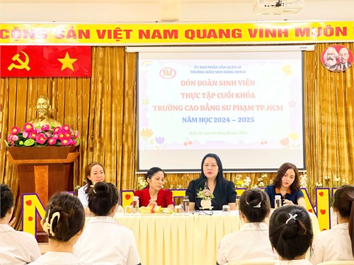 💐Ngày 06/01/2025 Trường MN Măng non II hân hoan chào đón các em sinh viên trường Cao đẳng sư phạm Trung ương TP.Hồ Chí Minh Khoá 35 đến thực tập tại trường