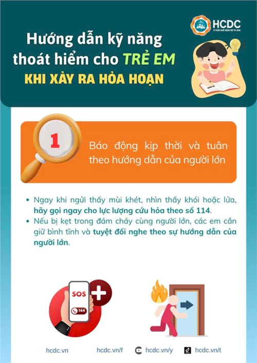Hướng dẫn kỹ năng thoát hiểm cho trẻ em khi xảy ra hỏa hoạn