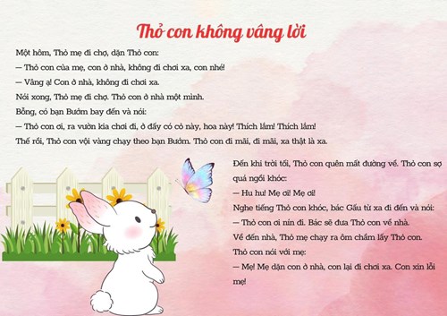 Chuyện kể bé nghe  Thỏ con không vâng lời 