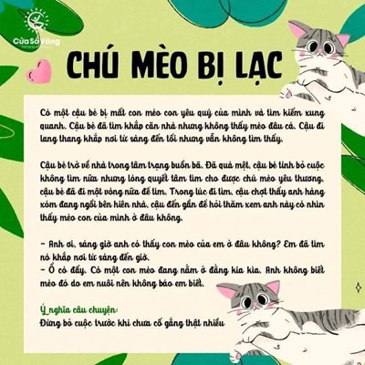 Câu chuyện  Chú mèo bị lạc 