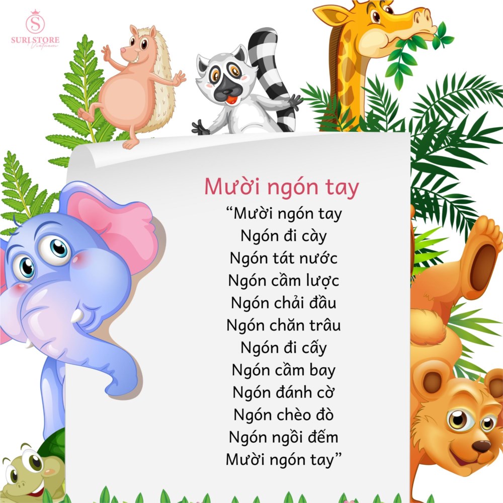 Bài thơ  10 ngón tay 