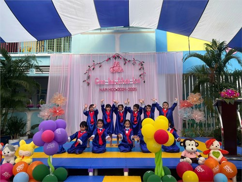 Trường Mầm non Mỹ Hòa tổ chức Lễ tri ân cho các bé khối Lá năm học 2024 - 2025