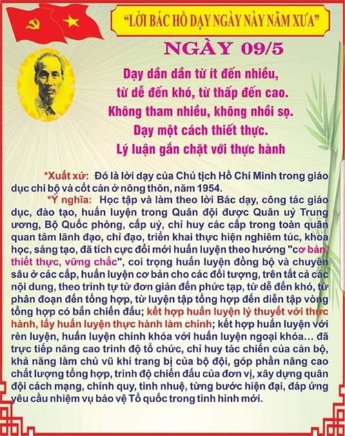 Lời Bác dạy ngày 09 tháng 05 năm 2025