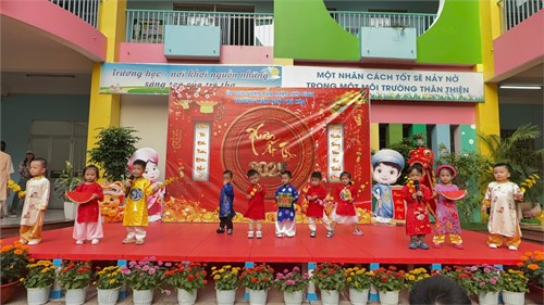 Các bé Trường MN Phú Hòa tham gia văn nghệ Xuân Ất Tỵ 2025