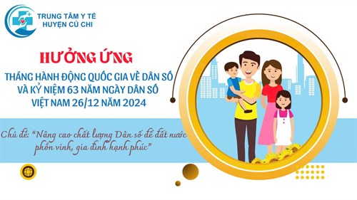 Trường MN Phú Hòa Đông - Hưởng ứng Tháng hành động quốc gia về dân số và Kỷ niệm 63 năm ngày dân số Việt Nam 26/12 năm 2024