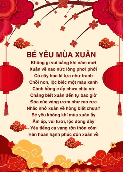 Trường MN Phú Hòa Đông - Bài thơ: Bé yêu mùa xuân