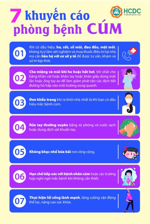 Trường MN Phú Hòa Đông - 7 Khuyến cáo phòng bệnh cúm