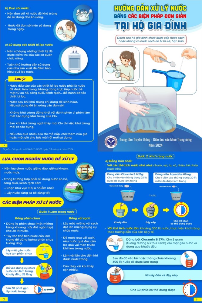 Trường MN Phú Hòa Đông - Hướng dẫn xử lý nước bằng các biện pháp đơn giản tại hộ gia đình