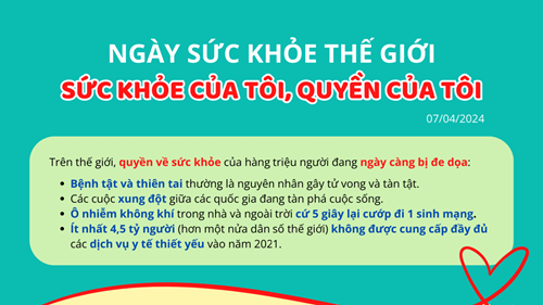 Trường MN Phú Hòa Đông - Ngày Sức khỏe thế giới năm 2024: Sức khỏe của tôi, quyền của tôi
