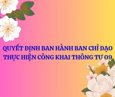 Quyết định ban chỉ đạo thực hiện công khai TT09
