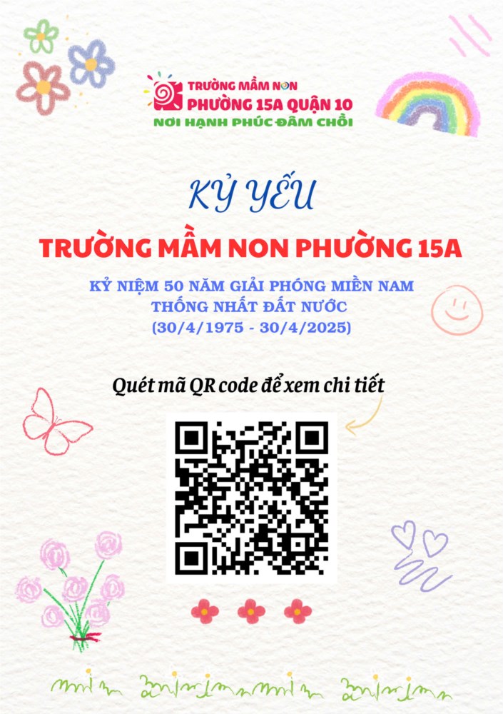 🥰🏆🏵Kỷ Yếu 
Trường Mầm Non Phường 15A
Kỷ niệm 50 năm giải phóng Miền Nam thống nhất đất nước
(30/4/1975 - 30/4/2025)📕📖💌🎀🎉📨🎊