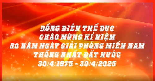 Các bé Trường Mầm non Phường 15A Quận 10 Đồng diễn bài tập thể dục chào mừng Kỷ niệm 50 năm giải phóng Miền Nam thống nhất đất nước (30/4/1975  - 30/4/2025)