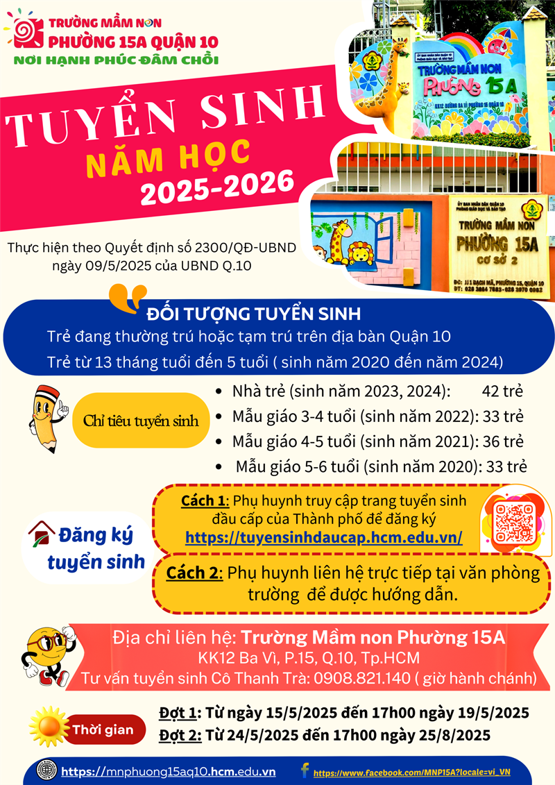 🥰😍🌺🌸🌼💐Thông báo tuyển sinh -Năm học 2025-2026🌺🌸💐🌾🌞⭐️