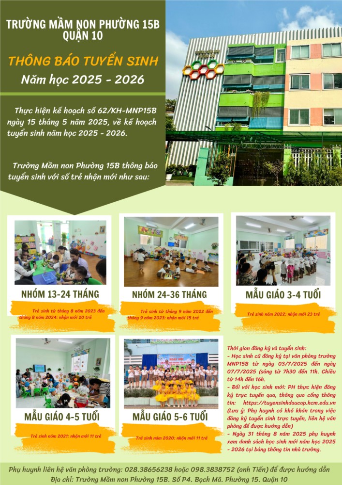 Thông báo tuyển sinh năm học 2025 - 2026