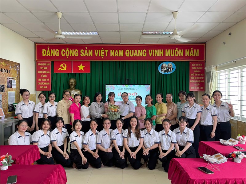 Trường Mầm non Phường 16 tổ chức Lễ tổng kết khóa thực tập K35 trường Cao đẳng sư phạm Trung ương Thành phố Hồ Chí Minh
