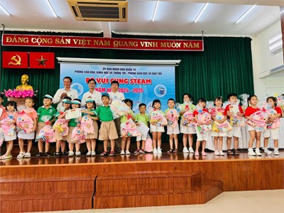 Hội thi  Bé vui cùng Steam  do Phòng Văn hóa, Khoa học và thông tin phối hợp với Phòng Giáo dục và Đào tạo Quận 10 tổ chức.