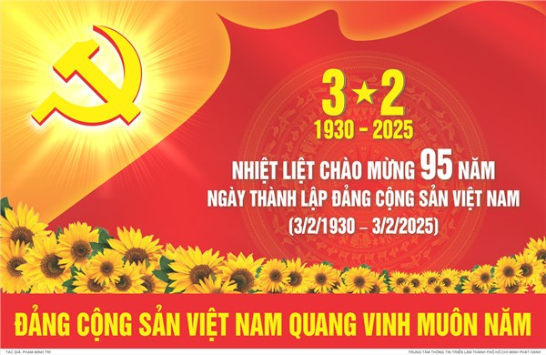 Chào mừng kỷ niệm 95 năm ngày thành lập đảng cộng sản cộng sản việt nam (03/02/1930 - 03/02/2025)