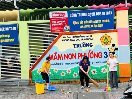 Nhà trường thực hiện công tác tổng vệ sinh nhân dịp Ngày Chiến thắng (30/4) và Ngày Quốc tế Lao động (01/5)