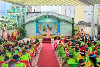 Trường mầm non rạng đông 11 tổ chức lễ giỗ quốc tổ hùng vương 2025