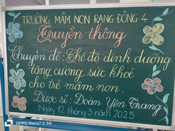Truyền thông Chuyên đề  Chế độ dinh dưỡng tăng cường sức khoẻ cho trẻ mầm non 